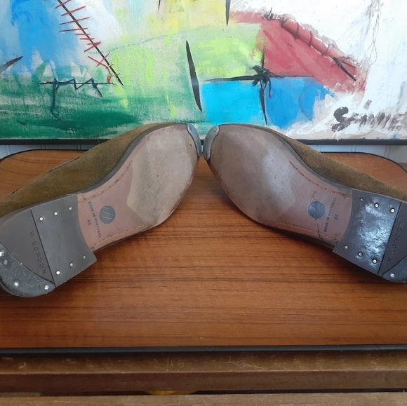 H London green suede tasseled loafers - Picture 6 of 7